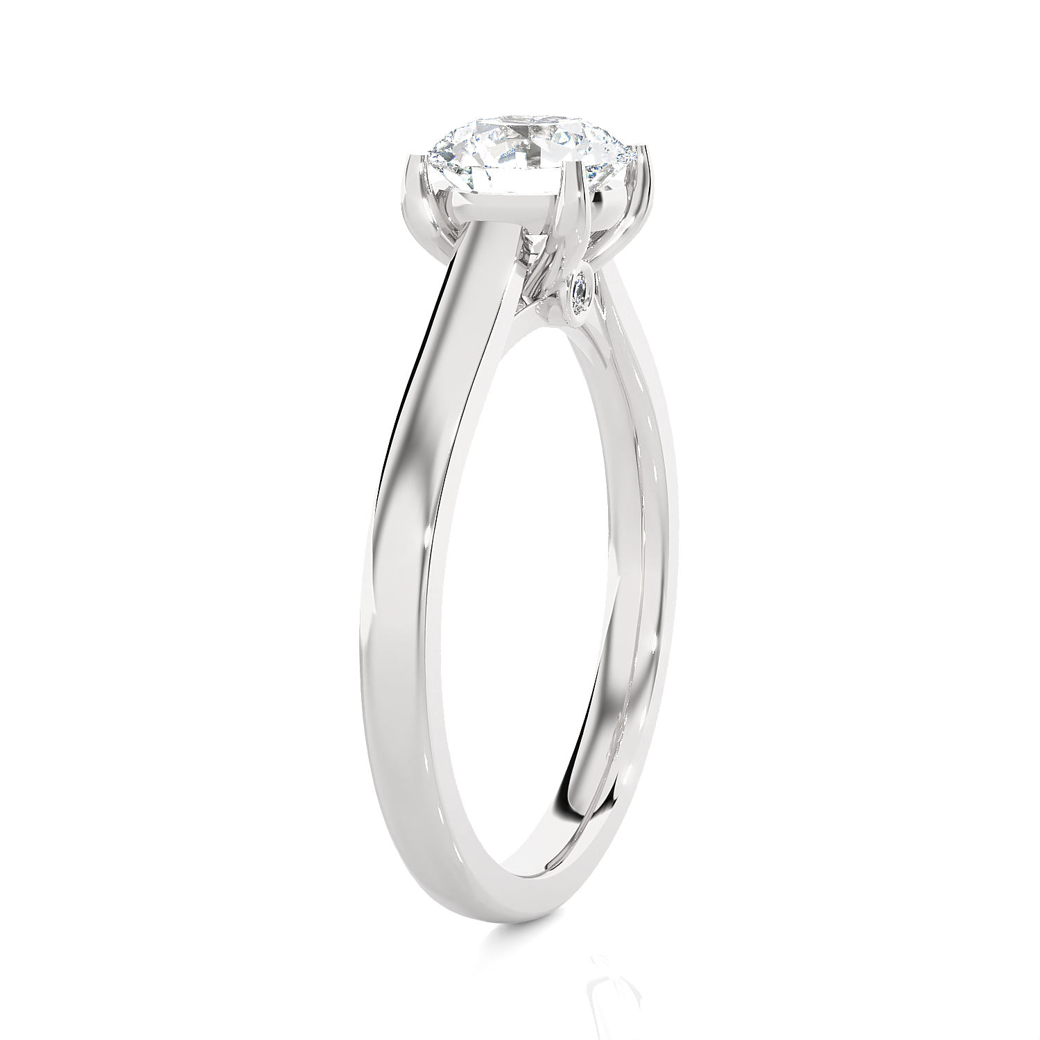 Round Lab Grown Diamond Solitaire Engagement Ring