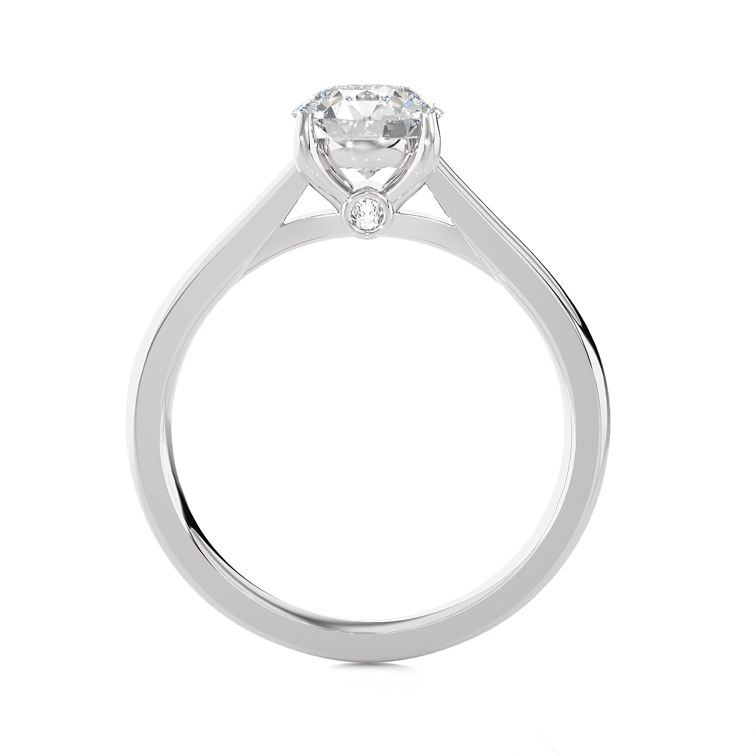 Round Lab Grown Diamond Solitaire Engagement Ring