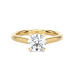 Round Lab Grown Diamond Solitaire Engagement Ring
