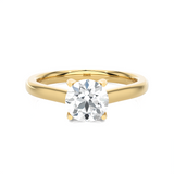 Round Lab Grown Diamond Solitaire Engagement Ring