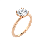 Round Lab Grown Diamond Solitaire Engagement Ring