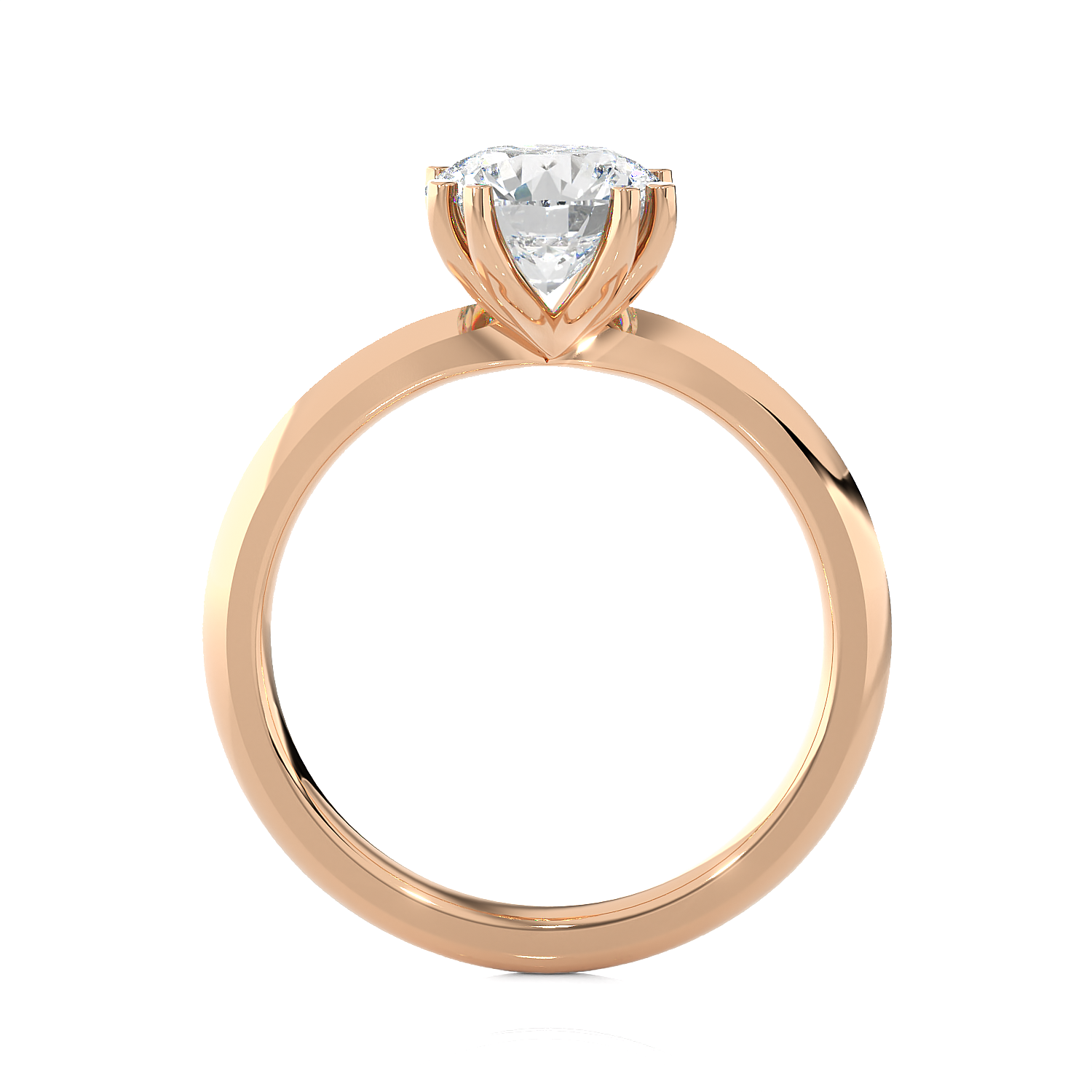 Round Lab Grown Diamond Solitaire Engagement Ring