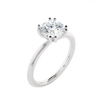 Round Lab Grown Diamond Solitaire Engagement Ring