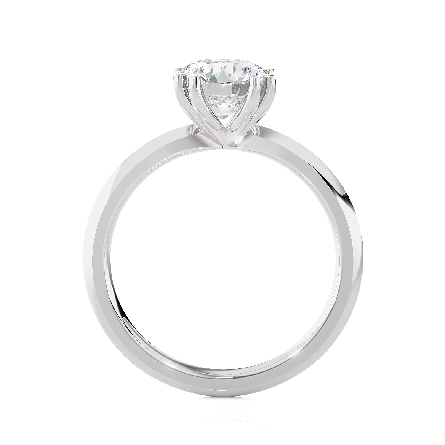 Round Lab Grown Diamond Solitaire Engagement Ring