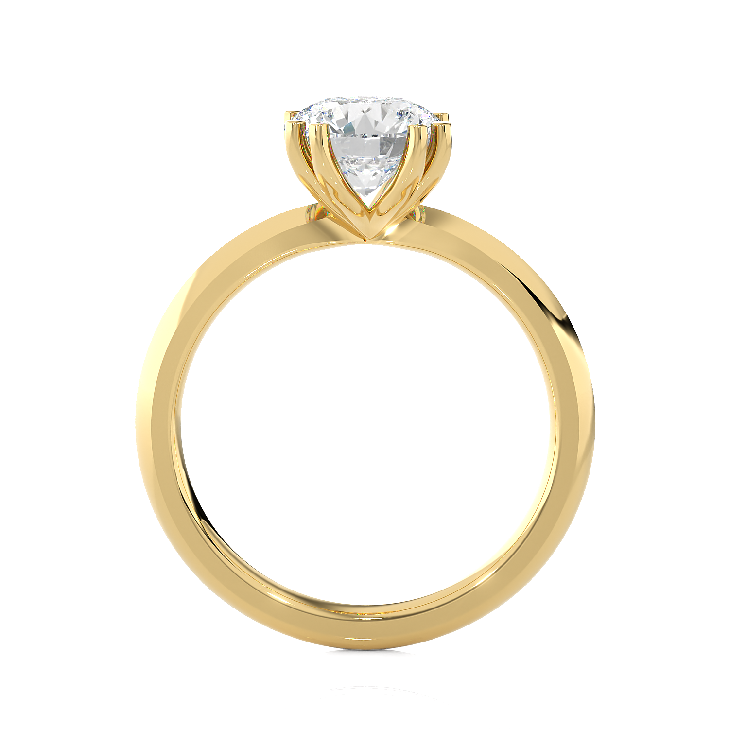 Round Lab Grown Diamond Solitaire Engagement Ring