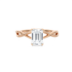 Emerald-Cut Lab Grown Diamond Solitaire Engagement Ring