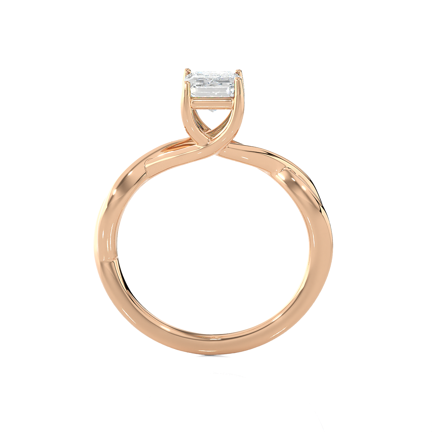 Emerald-Cut Lab Grown Diamond Solitaire Engagement Ring
