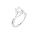 Emerald-Cut Lab Grown Diamond Solitaire Engagement Ring