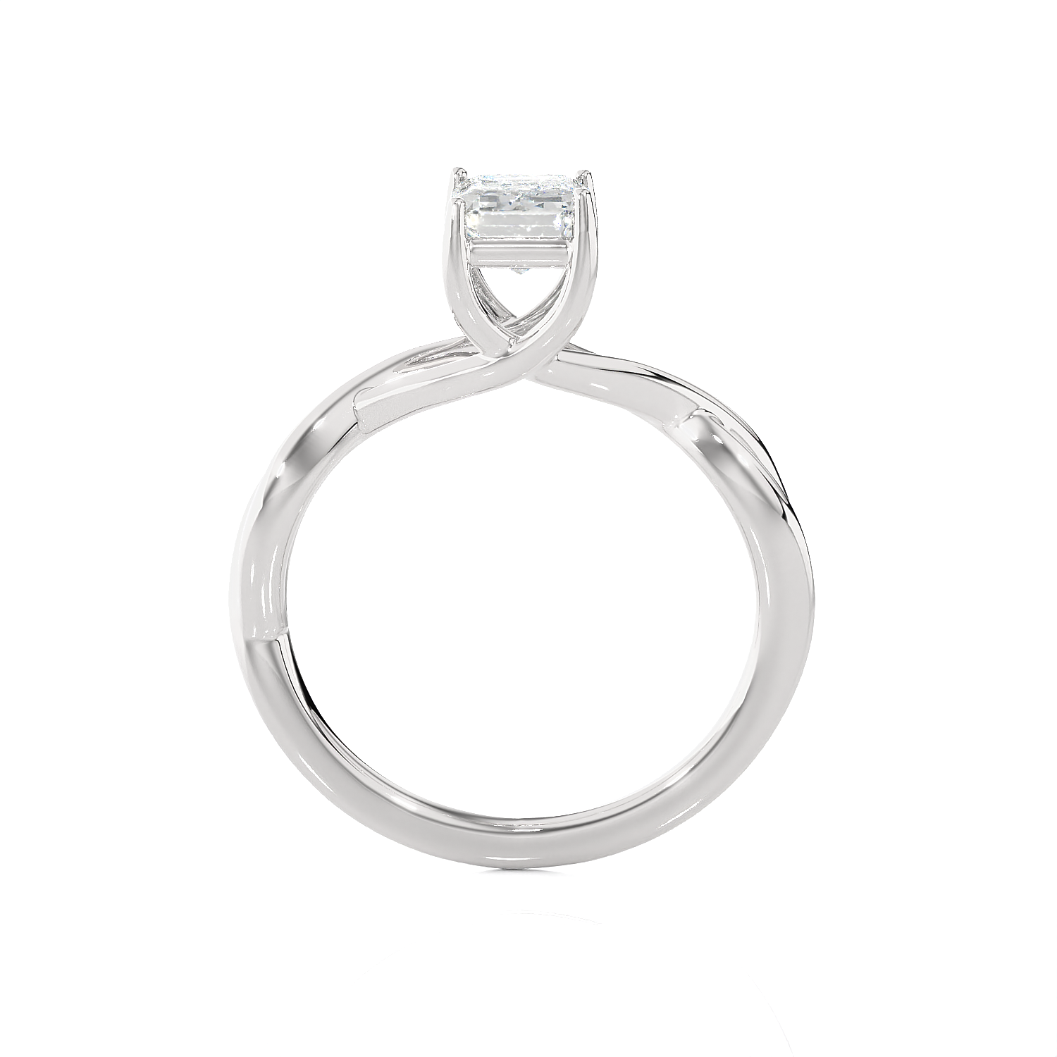 Emerald-Cut Lab Grown Diamond Solitaire Engagement Ring