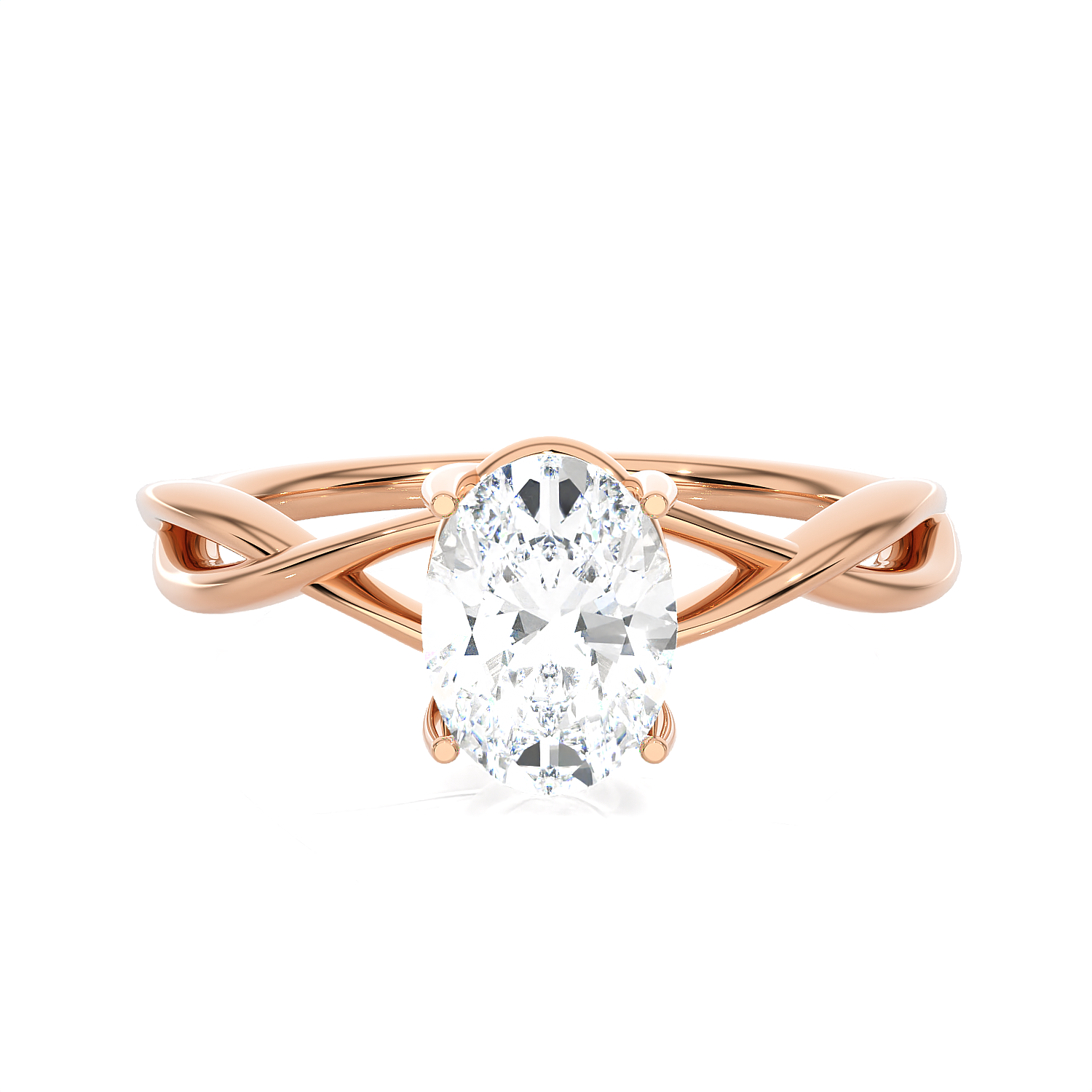 Oval Lab Grown Diamond Solitaire Engagement Ring