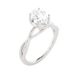 Oval Lab Grown Diamond Solitaire Engagement Ring