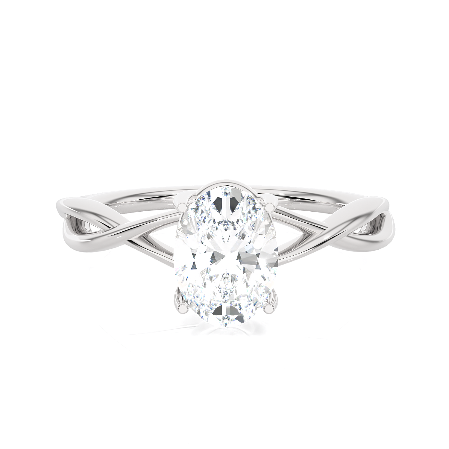 Oval Lab Grown Diamond Solitaire Engagement Ring