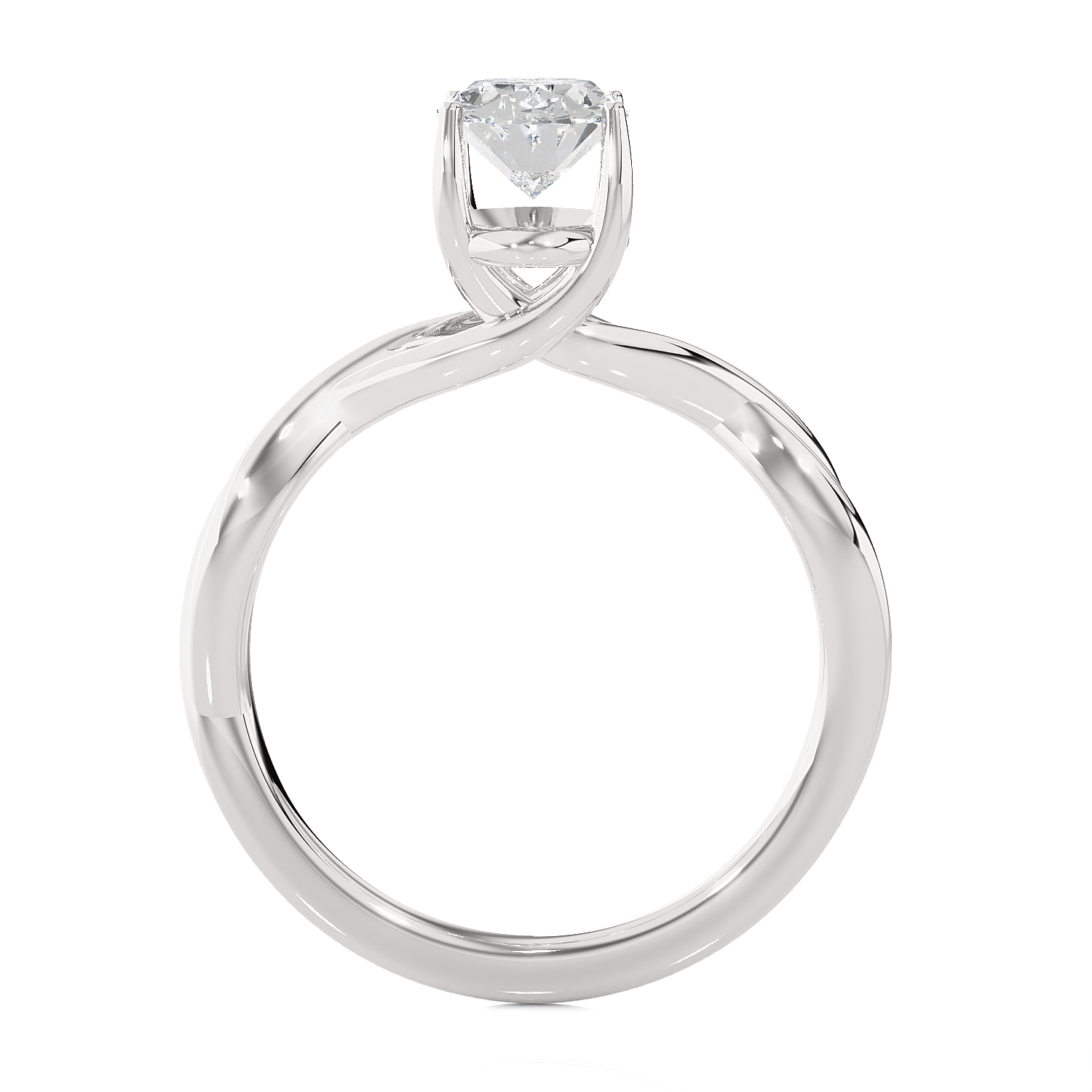 Oval Lab Grown Diamond Solitaire Engagement Ring