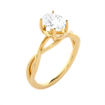 Oval Lab Grown Diamond Solitaire Engagement Ring
