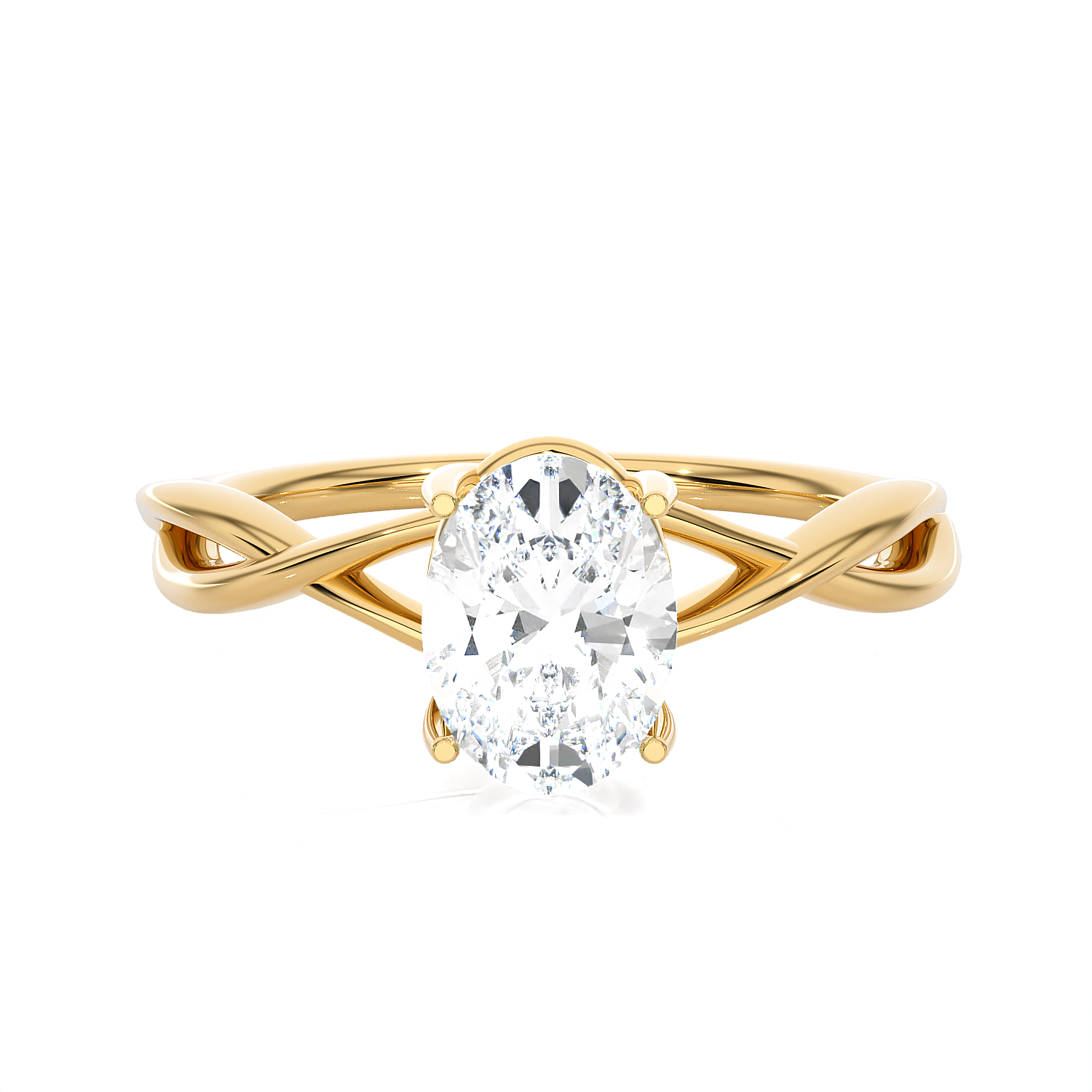 Oval Lab Grown Diamond Solitaire Engagement Ring