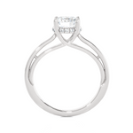 Round Lab Grown Diamond Side Stone Engagement Ring