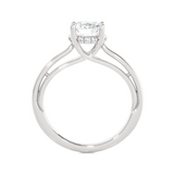 Round Lab Grown Diamond Side Stone Engagement Ring