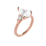 Pear-Shaped Three Stone Lab Grown Diamond Ring