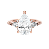 Pear-Shaped Three Stone Lab Grown Diamond Ring