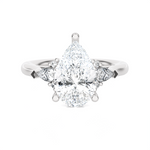 Pear-Shaped Three Stone Lab Grown Diamond Ring