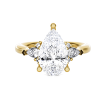 Pear-Shaped Three Stone Lab Grown Diamond Ring