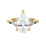 Pear-Shaped Three Stone Lab Grown Diamond Ring