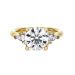 Round with Pear-Shaped Three Stone Lab Grown Diamond Ring