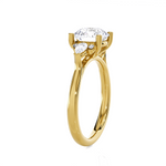 Round with Pear-Shaped Three Stone Lab Grown Diamond Ring
