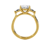 Round with Pear-Shaped Three Stone Lab Grown Diamond Ring