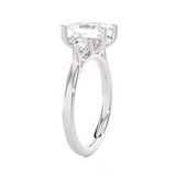 Emerald-Cut with Pear-Shaped Three Stone Lab Grown Diamond Ring