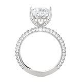 Princess-Cut Lab Grown Diamond Side Stone Engagement Ring