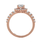 Round Lab Grown Diamond Halo Engagement Ring