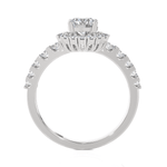 Round Lab Grown Diamond Halo Engagement Ring