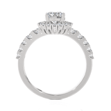 Round Lab Grown Diamond Halo Engagement Ring