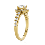 Round Lab Grown Diamond Halo Engagement Ring
