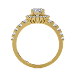 Round Lab Grown Diamond Halo Engagement Ring
