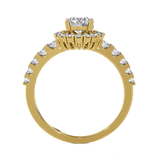 Round Lab Grown Diamond Halo Engagement Ring