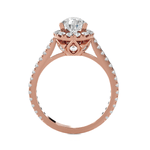 Pear-Shaped Lab Grown Diamond Halo Engagement Ring