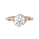 Round Lab Grown Diamond Halo Engagement Ring