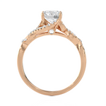 Round Lab Grown Diamond Halo Engagement Ring