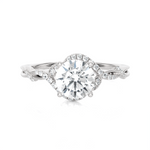 Round Lab Grown Diamond Halo Engagement Ring