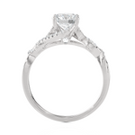 Round Lab Grown Diamond Halo Engagement Ring
