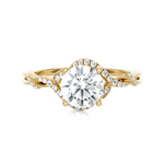Round Lab Grown Diamond Halo Engagement Ring