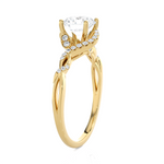 Round Lab Grown Diamond Halo Engagement Ring