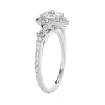 Round Lab Grown Diamond Halo Engagement Ring