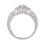 Round Lab Grown Diamond Halo Engagement Ring