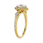 Round Lab Grown Diamond Halo Engagement Ring