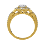 Round Lab Grown Diamond Halo Engagement Ring