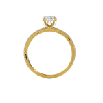 Oval Lab Grown Diamond Side Stone Engagement Ring