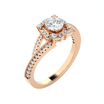 Oval Lab Grown Diamond Side Stone Engagement Ring